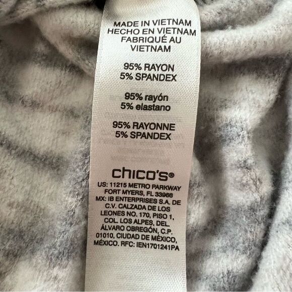 Chico’s Leopard Print Hi-Low Jacket - Picture 6 of 7